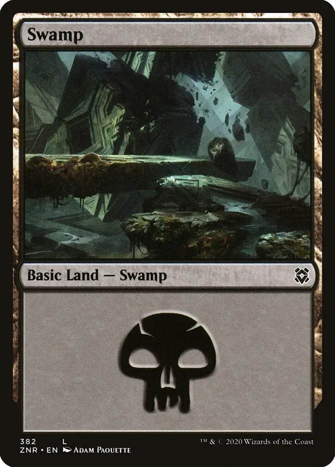 2020 Zendikar Rising Swamp #382 common card image