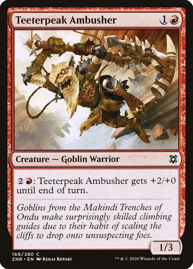 2020 Zendikar Rising Teeterpeak Ambusher #169 common card image