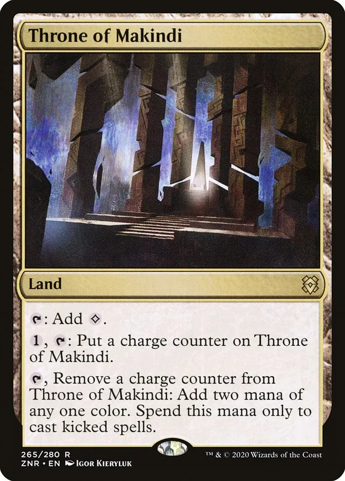 2020 Zendikar Rising Throne of Makindi #265 rare card image