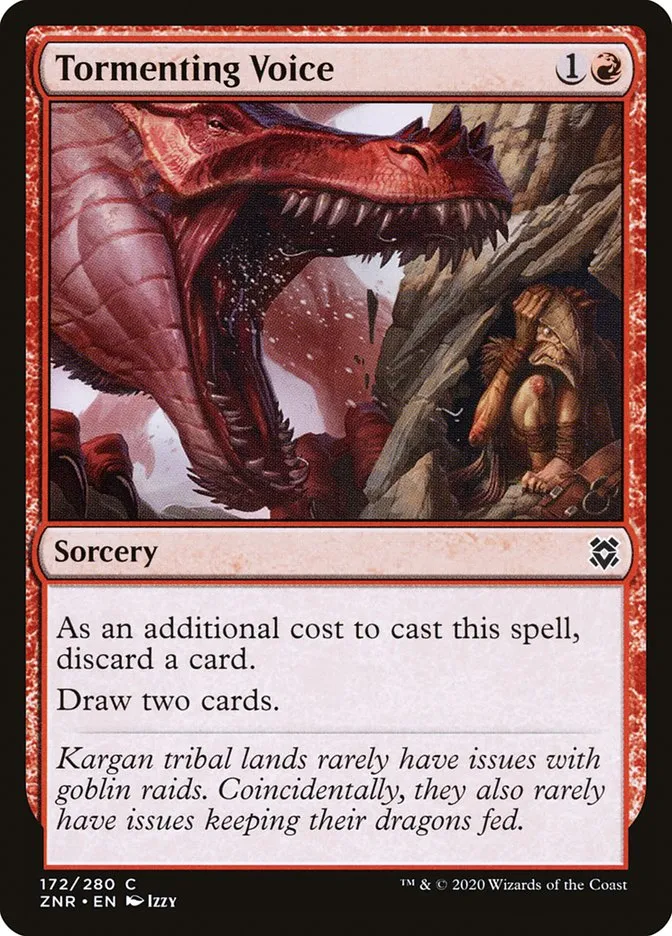 2020 Zendikar Rising Tormenting Voice #172 common card image