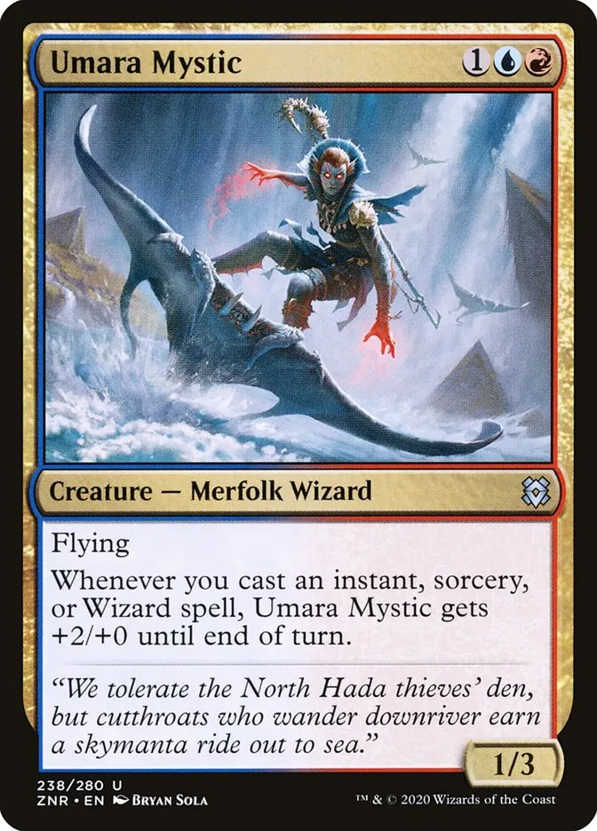 2020 Zendikar Rising Umara Mystic #238 uncommon card image