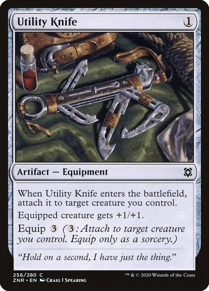 2020 Zendikar Rising Utility Knife #256 common card image