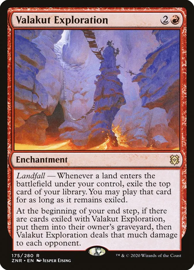 2020 Zendikar Rising Valakut Exploration #175 rare card image