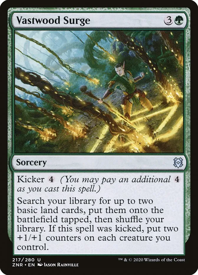 2020 Zendikar Rising Vastwood Surge #217 uncommon card image