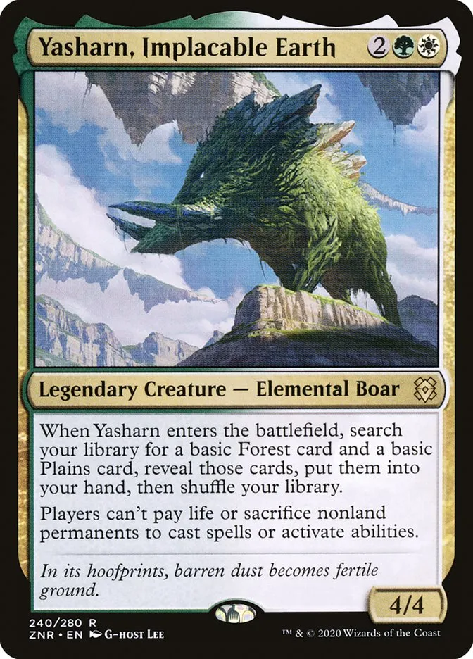 2020 Zendikar Rising Yasharn, Implacable Earth #240 rare card image