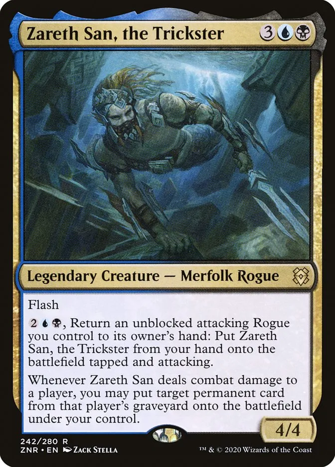 2020 Zendikar Rising Zareth San, the Trickster #242 rare card image