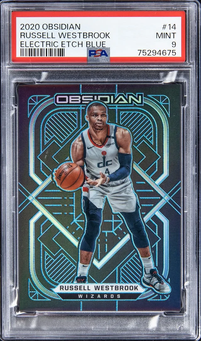 2020 Obsidian Russell Westbrook Electric Etch Blue #14 card image