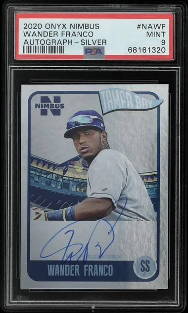 2020 Onyx Nimbus Autographs Silver Wander Franco #NAWF card image