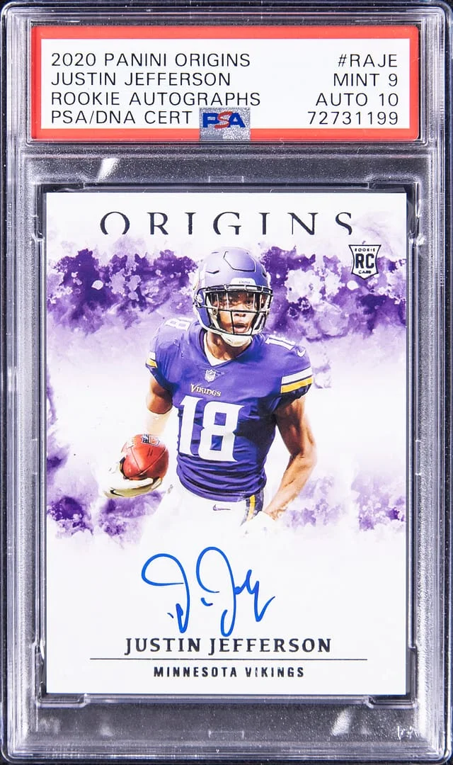 2020 Panin Origins Autograph Justin Jefferson #RA-JE card image
