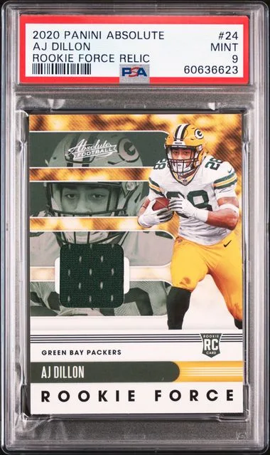 2020 Panini Absolute Aj Dillon Force Relics #24 card image