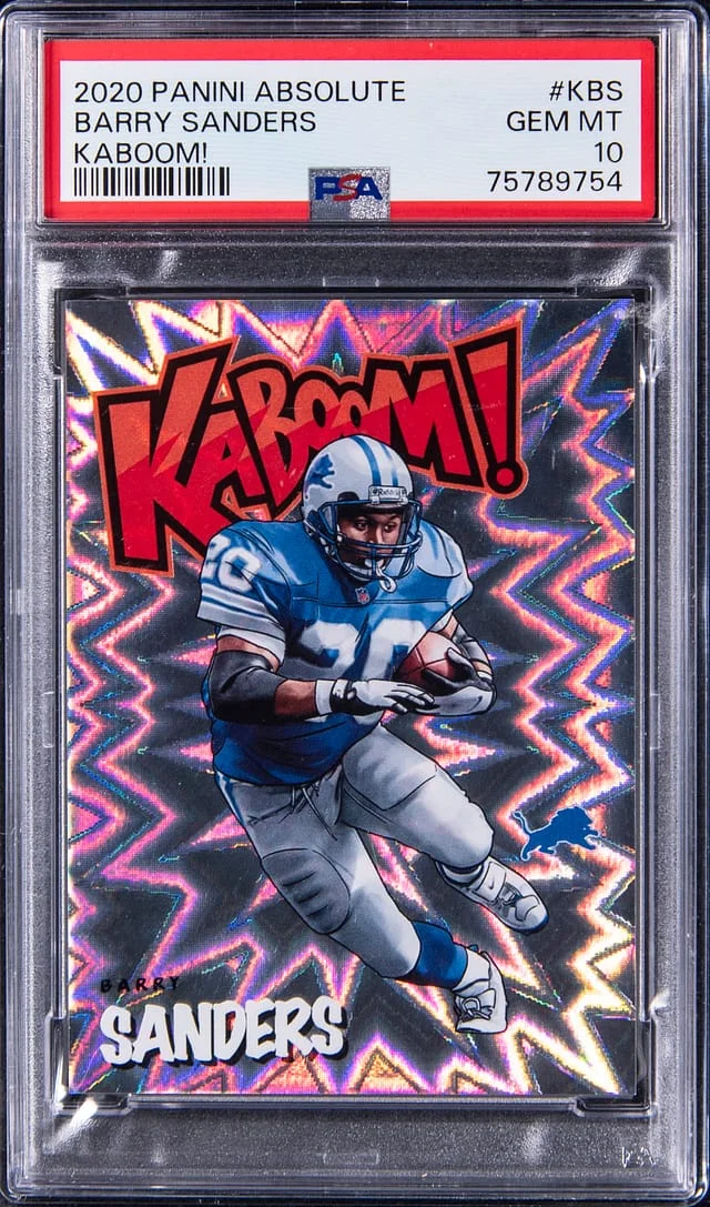 2020 Panini Absolute Barry Sanders Kaboom! #KBS card image