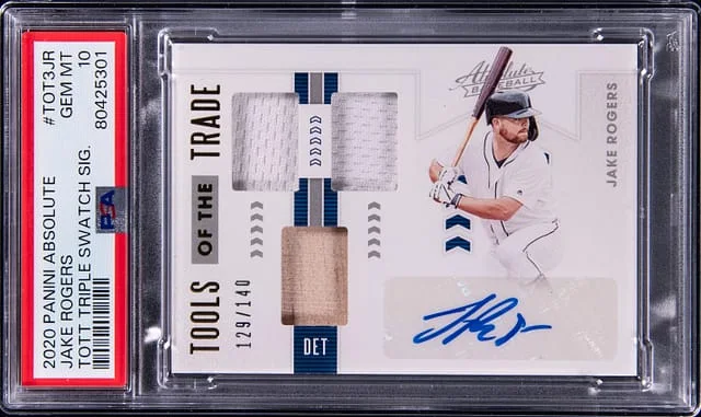 2020 Panini Absolute Baseball Jake Rogers #TOT3-JR card image