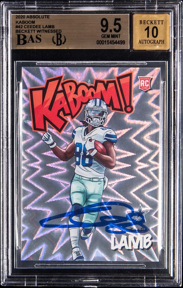 2020 Panini Absolute Ceedee Lamb Kaboom #42 card image