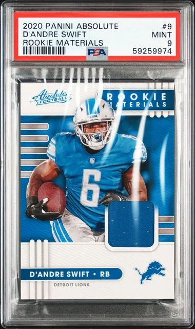 2020 Panini Absolute D'Andre Swift Materials #9 card image