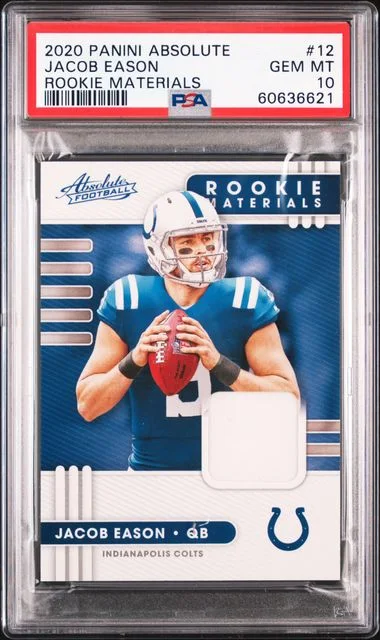 2020 Panini Absolute Jacob Eason Materials #12 card image