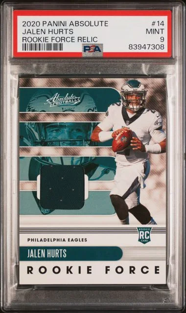 2020 Panini Absolute Jalen Hurts Force Relics #14 card image
