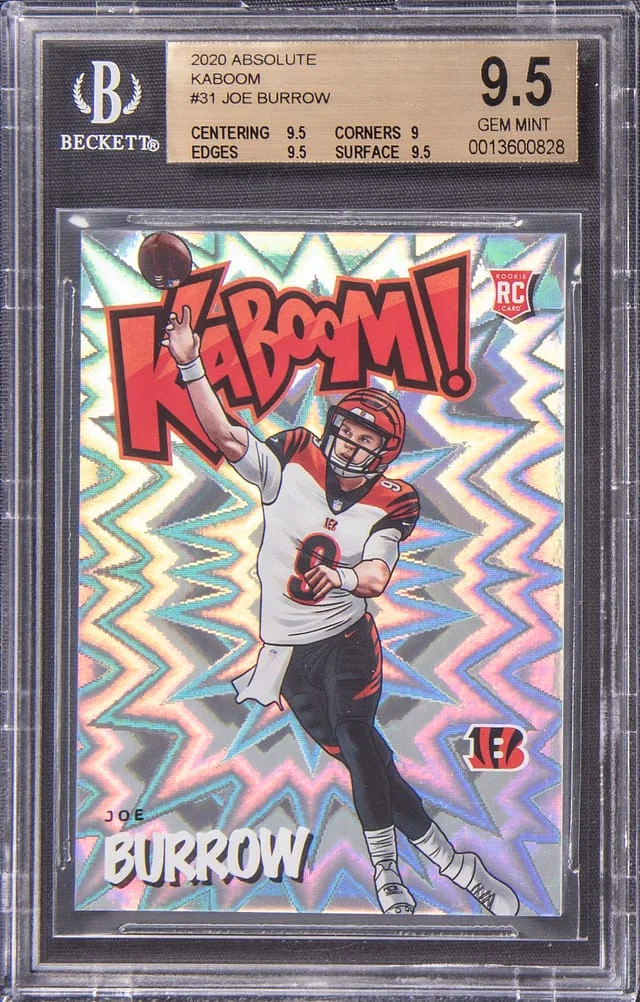 2020 Panini Absolute Joe Burrow KABOOM! #JB1 card image
