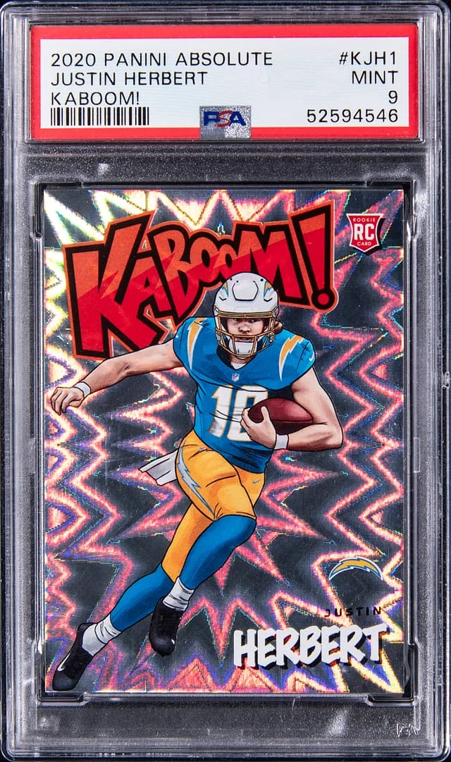 2020 Panini Absolute Justin Herbert Kaboom! #K-JH1 card image