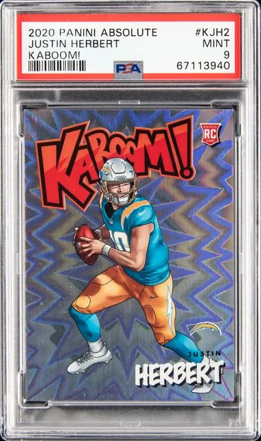 2020 Panini Absolute Justin Herbert Kaboom! #K-JH2 card image