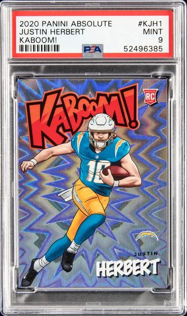 2020 Panini Absolute Justin Herbert Kaboom! #Kjh1 card image