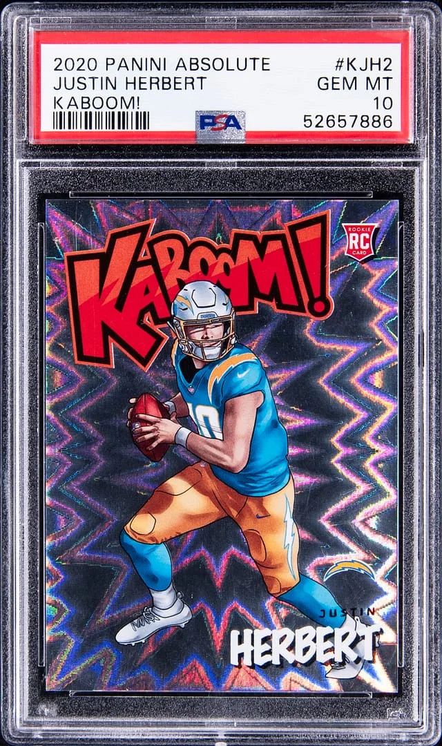 2020 Panini Absolute Justin Herbert Kaboom! #KJH2 card image