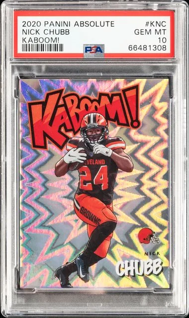 2020 Panini Absolute Nick Chubb Kaboom! #K-NC card image