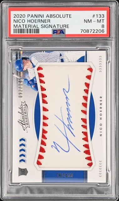 2020 Panini Absolute Nico Hoerner Material Signature #133 card image