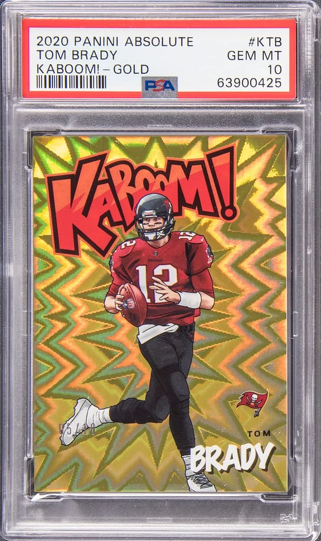 2020 Panini Absolute Tom Brady KABOOM! Gold #KTB card image