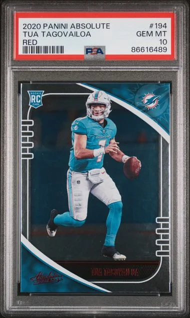 2020 Panini Absolute Tua Tagovailoa Red #194 card image