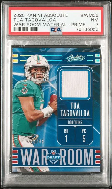 2020 Panini Absolute Tua Tagovailoa War Room Materials Prime #WM-39 card image