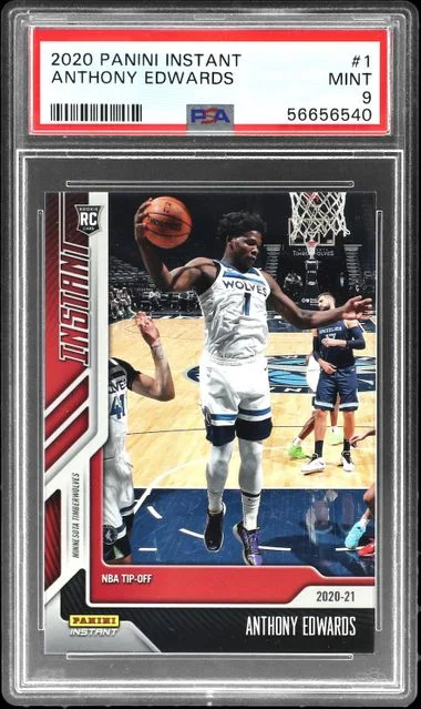2020 Panini Anthony Edwards Instant #1 card image