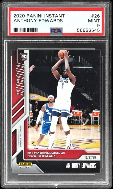 2020 Panini Anthony Edwards (/419) Instant #26 card image