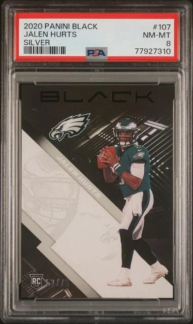 2020 Panini Black Jalen Hurts Silver #107 card image