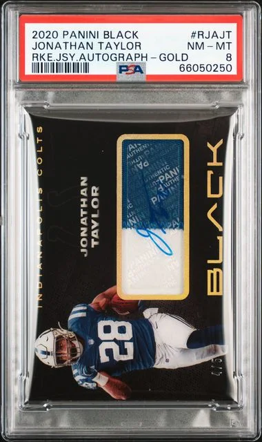 2020 Panini Black Jonathan Taylor Jersey Autographs #RJAJT card image