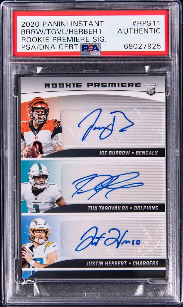 2020 Panini Burrow/Tagovailoa/Herbert Instant Premiere Signatures #RPS11 card image