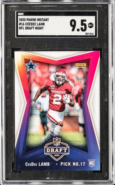 2020 Panini Ceedee Lamb Instant NFL Draft Night #16 card image