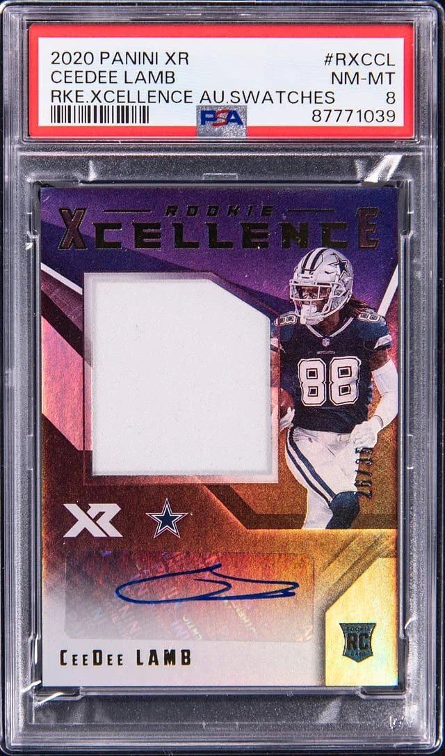 2020 Panini Ceedee Lamb XR Xcellence Autograph Swatches #RXCCL card image