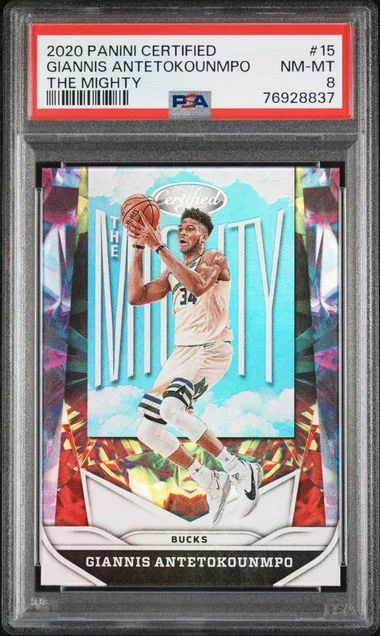 2020 Panini Certified Giannis Antetokounmpo The Mighty #15 card image