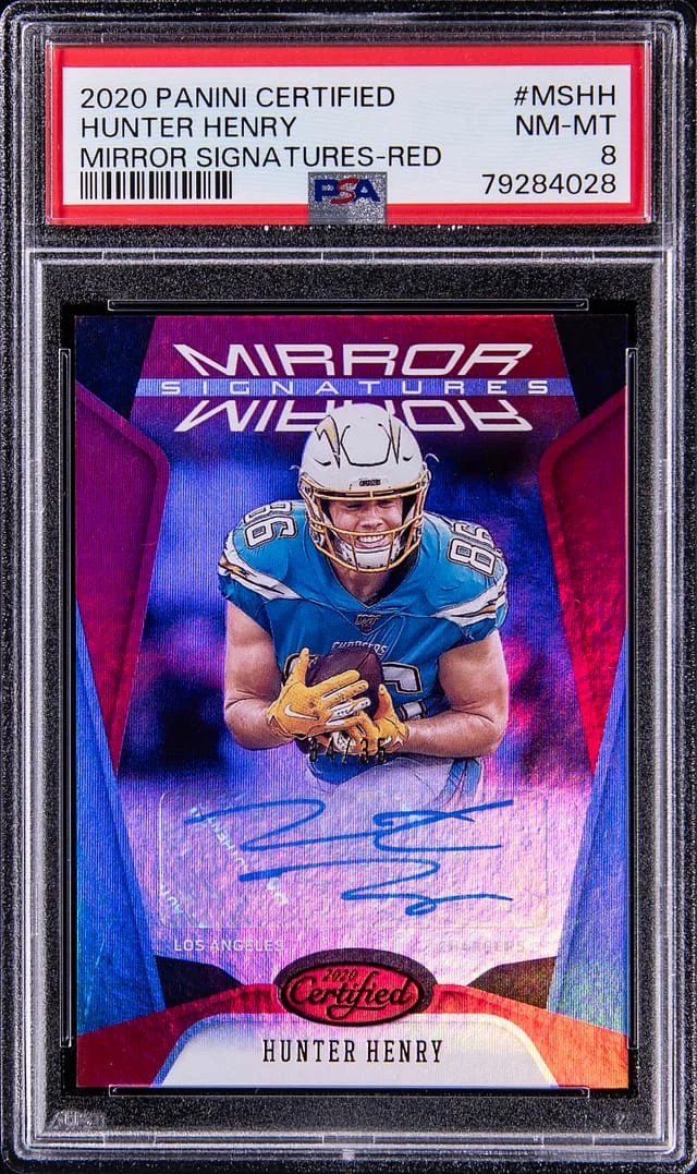 2020 Panini Certified Hunter Henry Mirror Signatures Red #MSHH card image