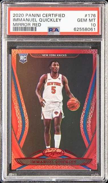 2020 Panini Certified Immanuel Quickley Mirror Red #176 card image