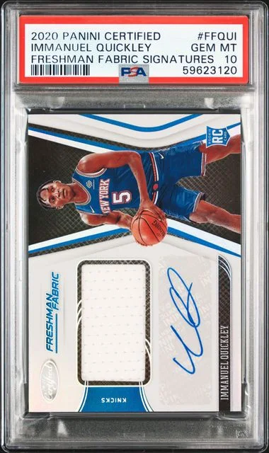 2020 Panini Certified Immanuel Quickley Freshman Fabric Signatures #FFQUI card image
