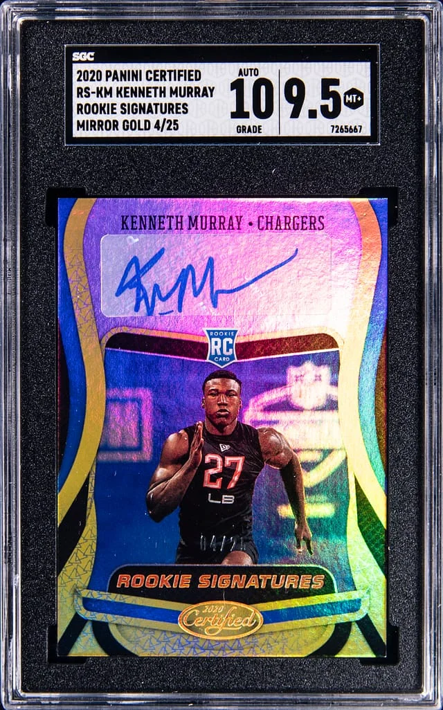 2020 Panini Certified Kenneth Murray Signatures Mirror Gold #RS-KM card image