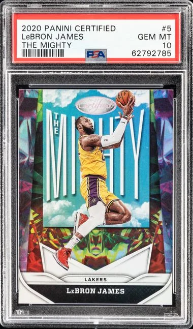 2020 Panini Certified LeBron James The Mighty #5 card image
