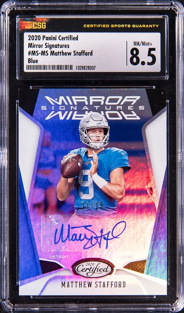 2020 Panini Certified Matthew Stafford Mirror Signatures #MS-MS card image