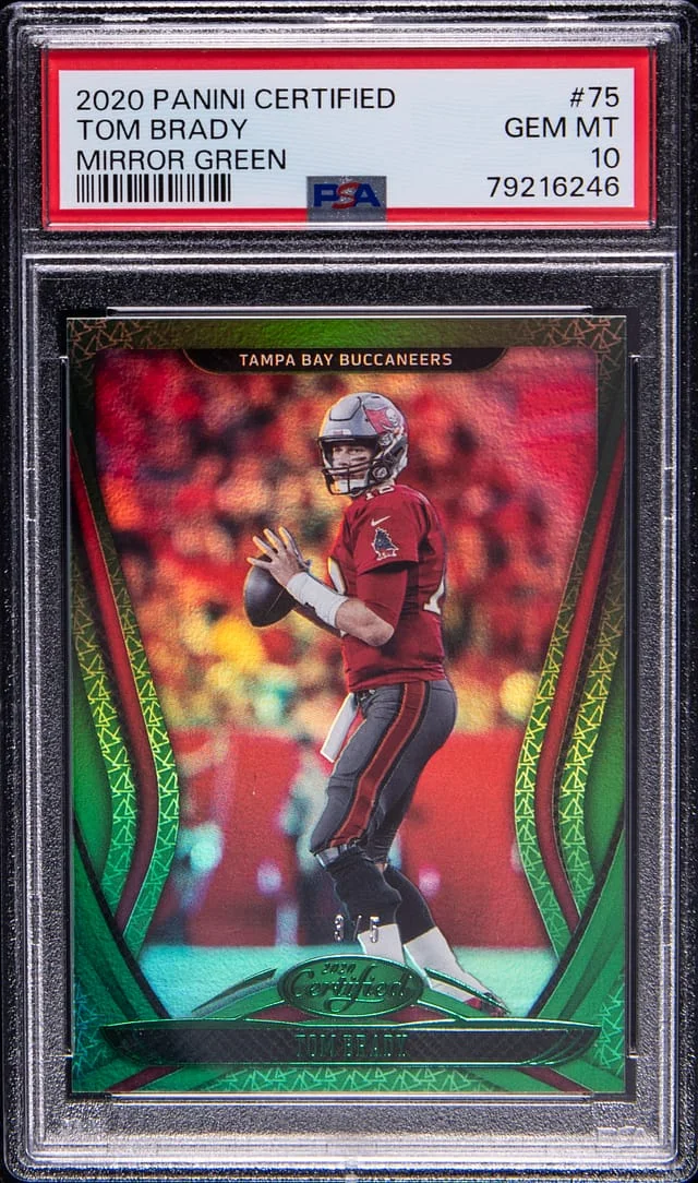2020 Panini Certified Tom Brady Mirror Green #75 card image