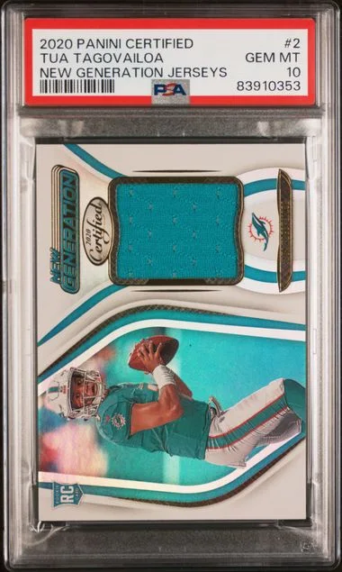 2020 Panini Certified Tua Tagovailoa New Generation Jerseys #2 card image