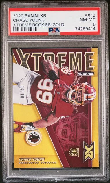 2020 Panini Chase Young XR Xtreme Rookies Gold #X12 card image