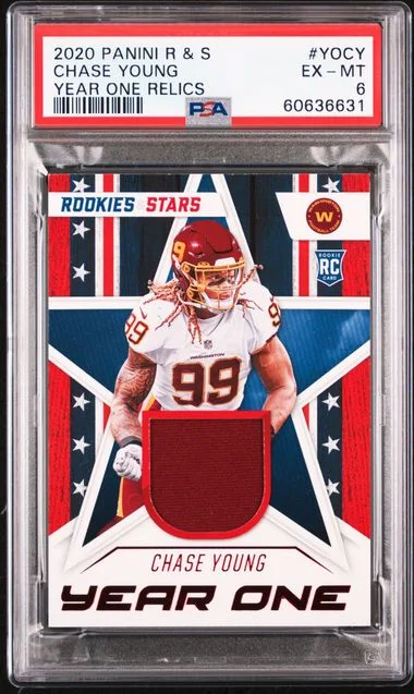 2020 Panini Chase Young Rookies & Stars Year One Relics #YOCY card image