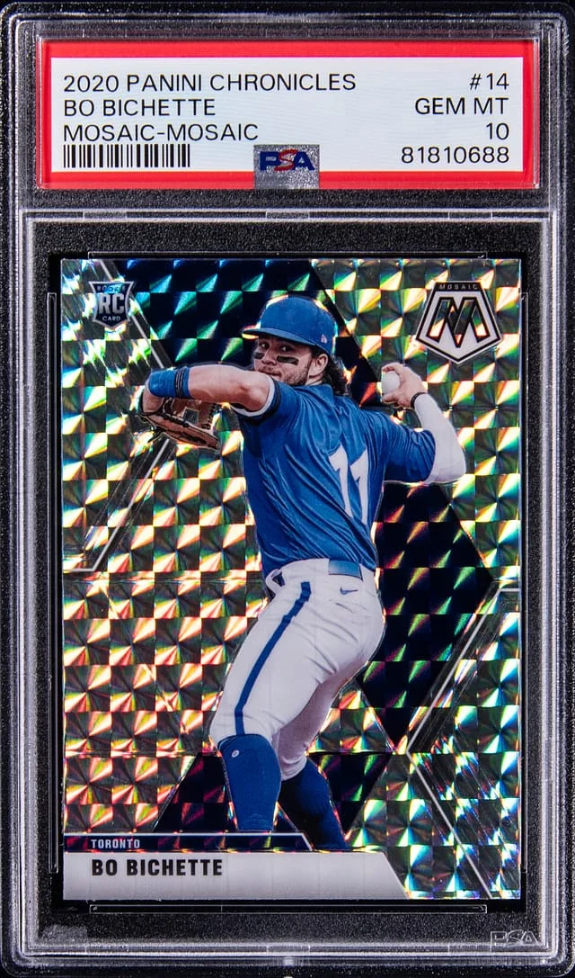 2020 Panini Chronicles Bo Bichette Mosaic Prizm #14 card image