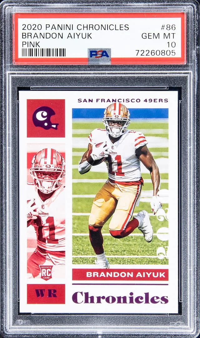 2020 Panini Chronicles Brandon Aiyuk Pink #86 card image